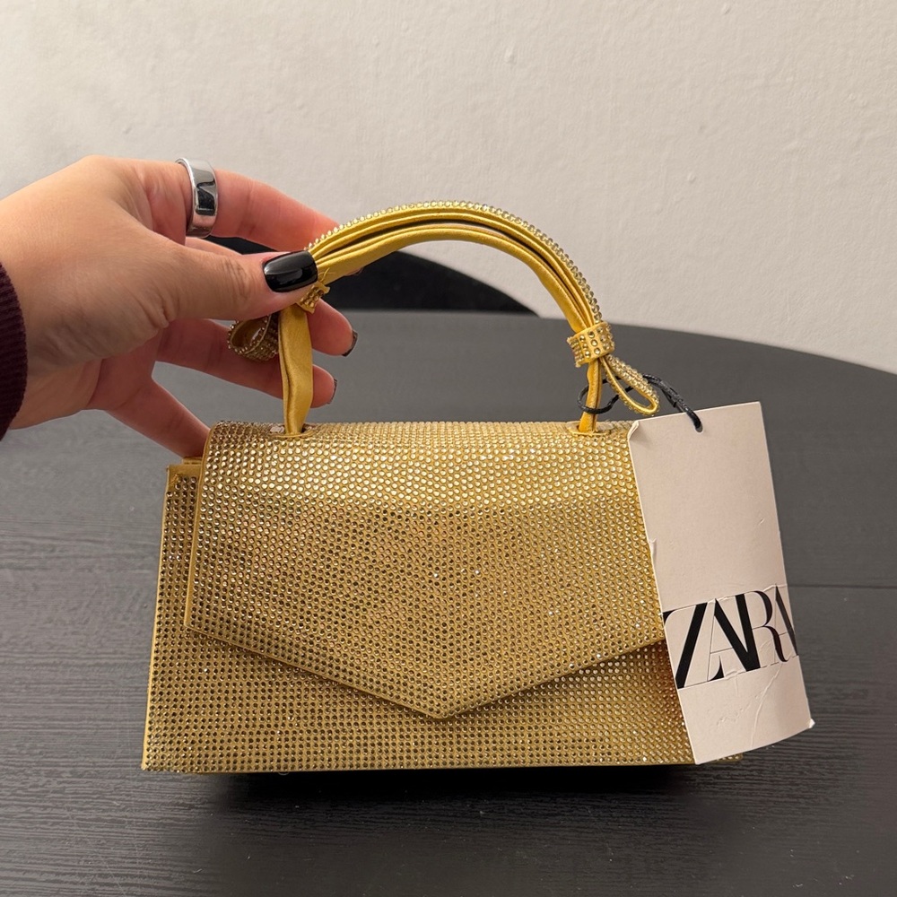 Zara Metallic Gold Women's Bag